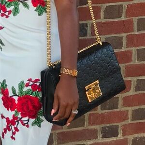 GUCCI Black Designer Chain Shoulder Bag